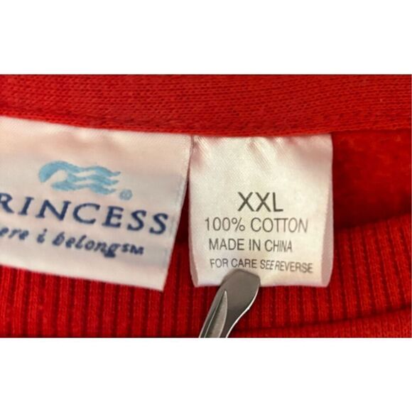 Princess Cruises Panama Canal Crew Neck Sweatshirt Size XXL 2XL Red - Picture 7 of 8